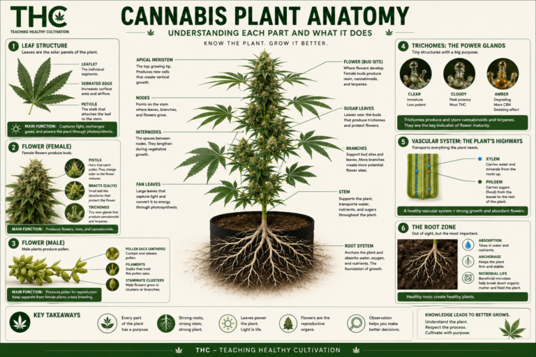 Cannabis Plant Anatomy Infographic