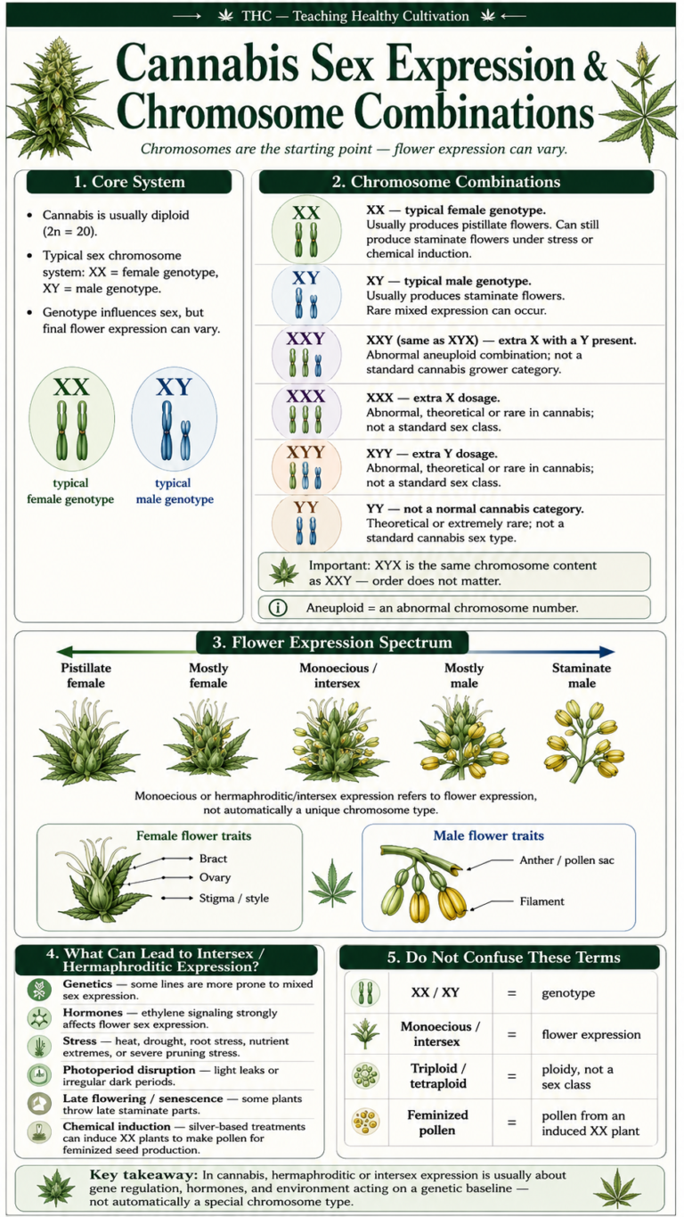 Cannabis Sex Expression and Chromosome Combinations