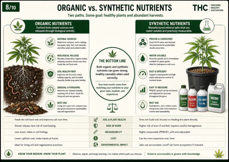 Organic vs Synthetic Nutrients Infographic