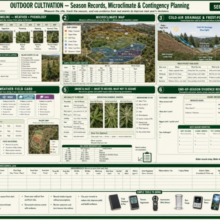 Outdoor 08 Season Records Microclimate and Contingency Planning