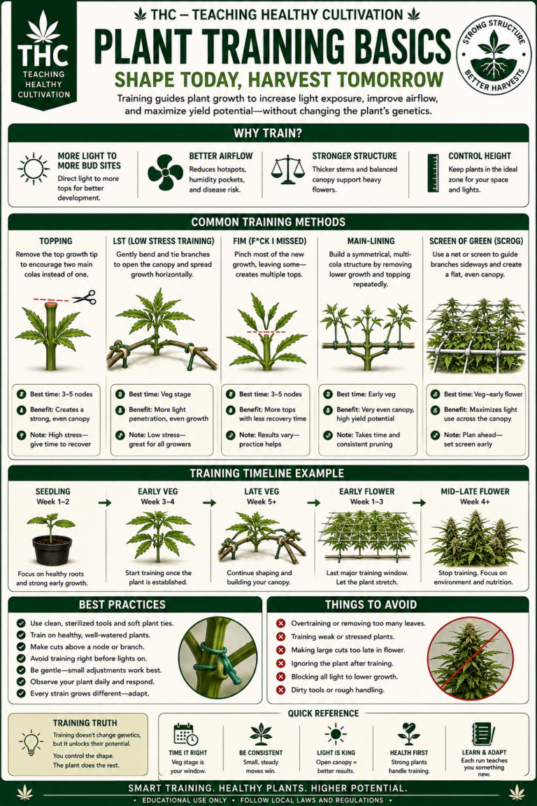 Plant Training Basics Infographic