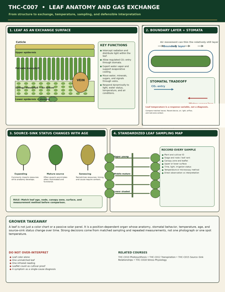 Infographic Leaf Anatomy Gas Exchange