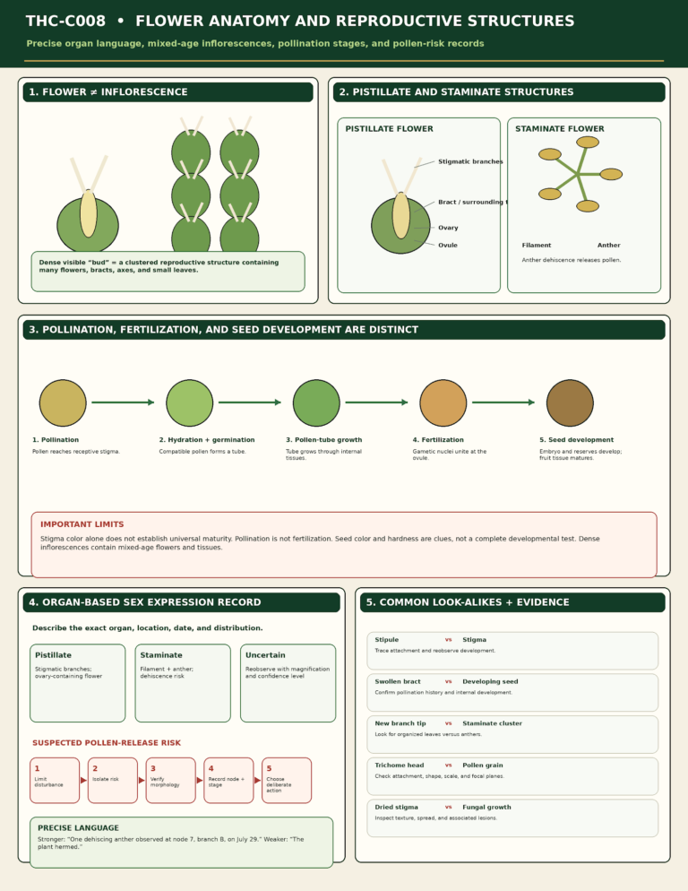 Infographic Flower Anatomy Reproduction