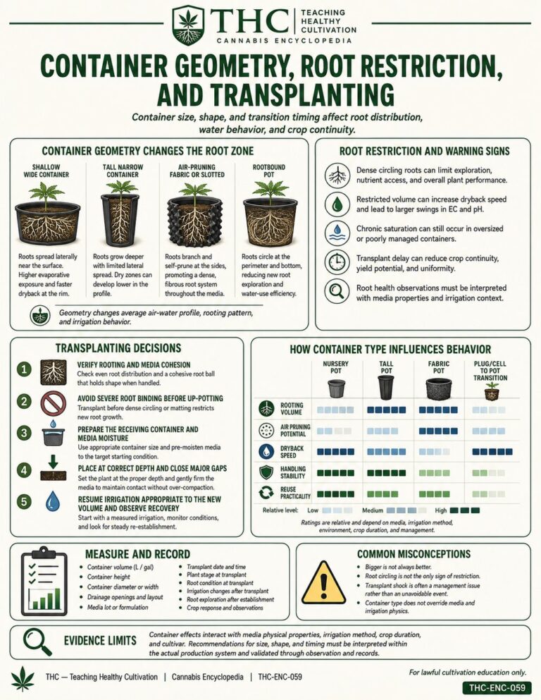 Container Geometry Root Restriction and Transplanting