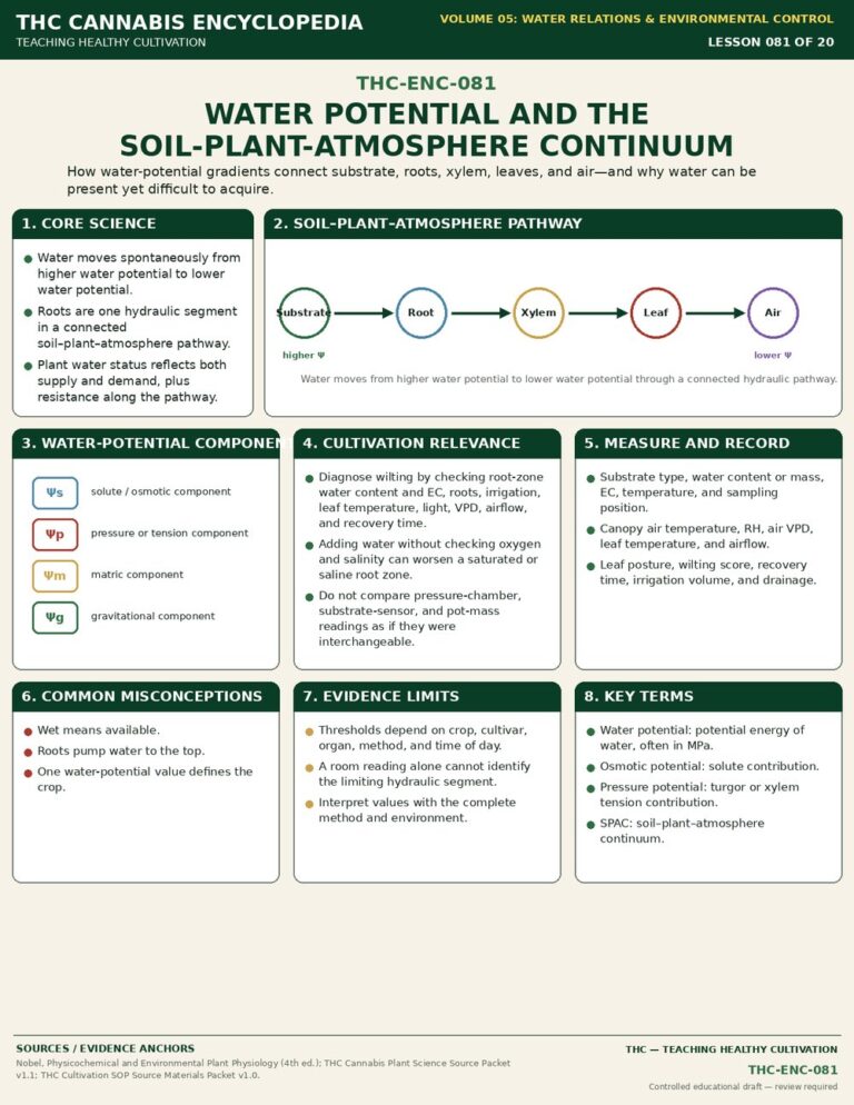 Water Potential and the Soil Plant Atmosphere Continuum