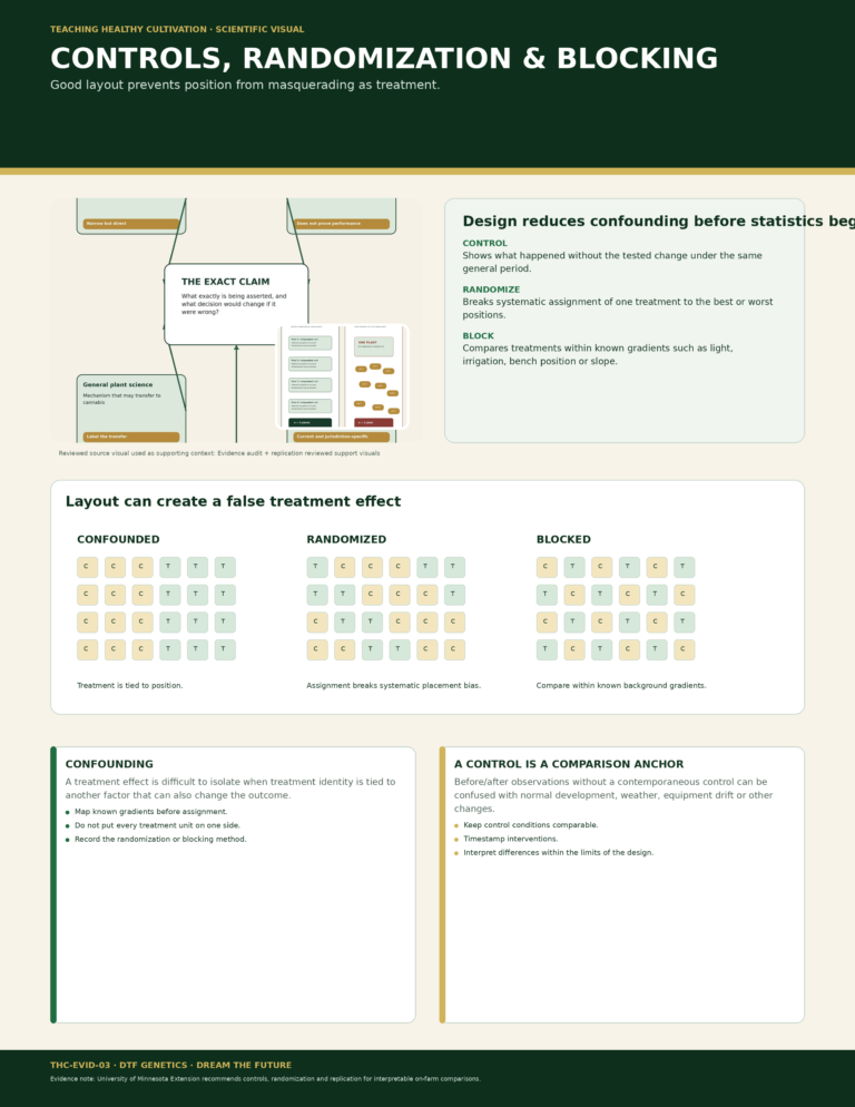 EVID 03 Controls Randomization Blocking Evidence Full Sheet Infographic