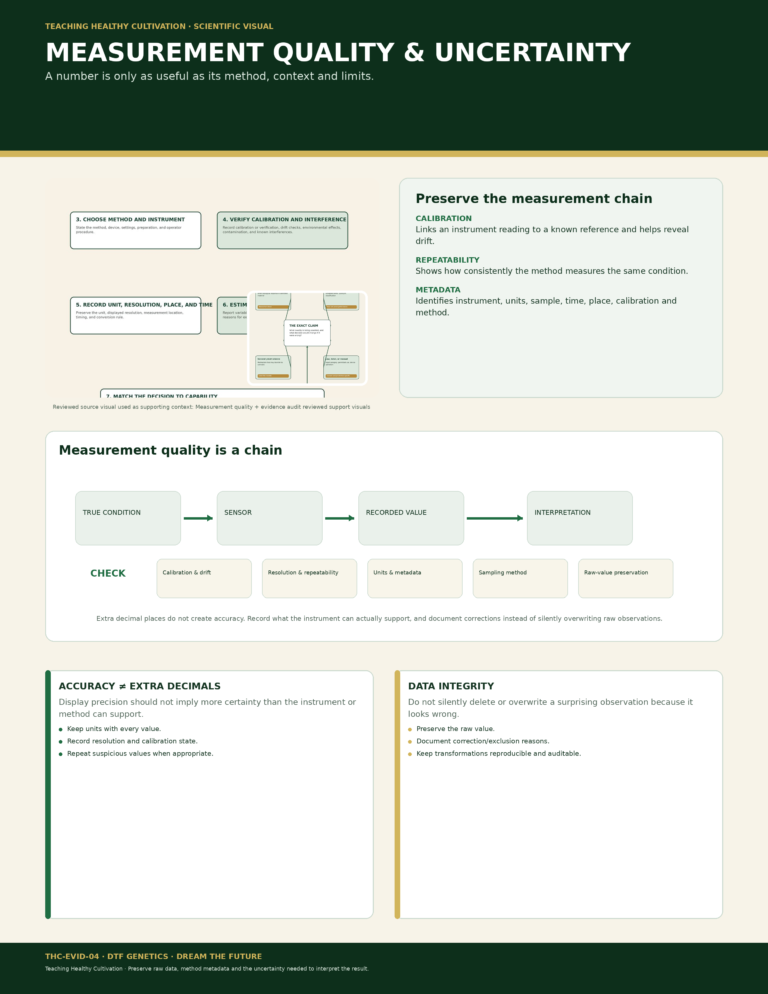 EVID 04 Measurement Quality Uncertainty Full Sheet Infographic