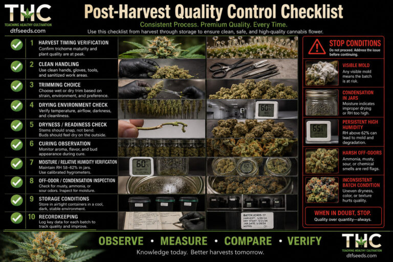 HARV 12 post harvest quality control checklist