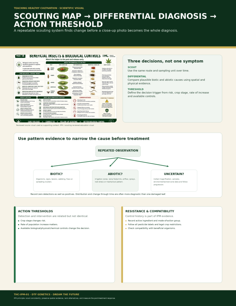IPM 01 Scouting Differential Diagnosis Action Threshold Full Sheet Infographic