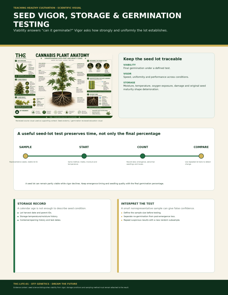 LIFE 01 Seed Vigor Storage Germination Testing Full Sheet Infographic