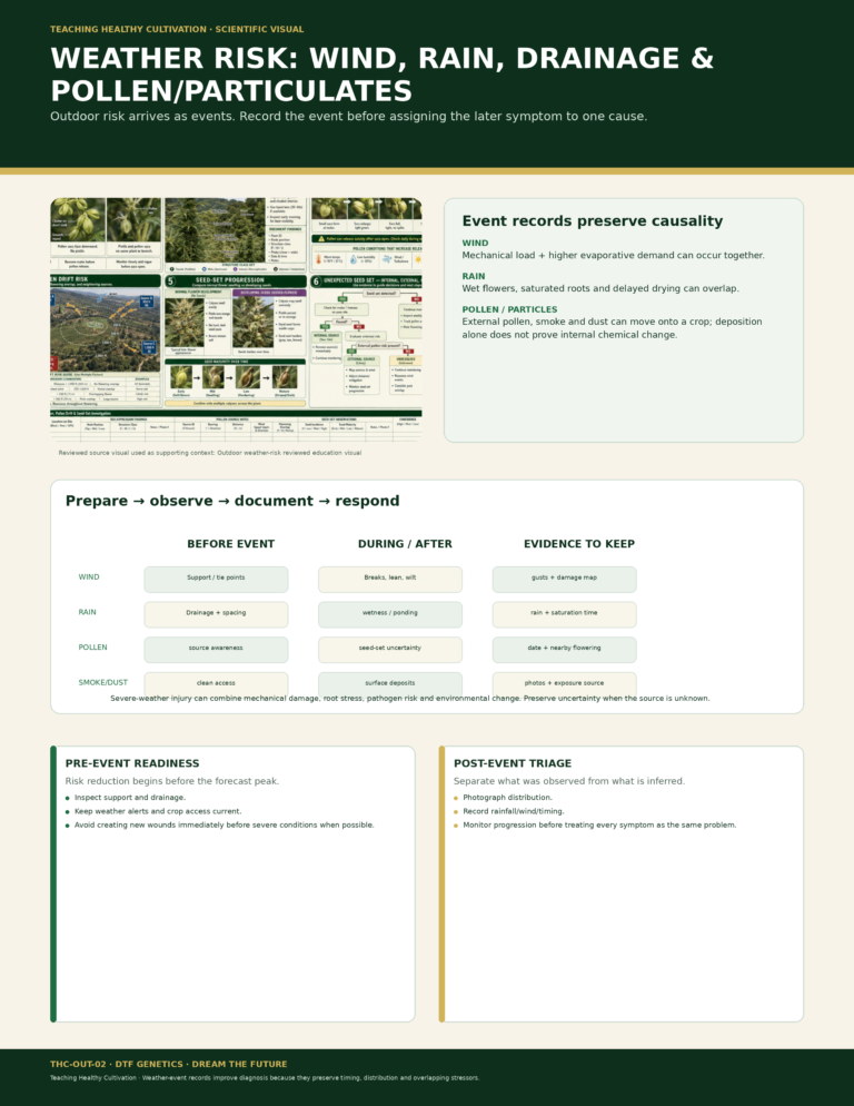 OUT 02 Weather Risk Wind Rain Drainage Pollen Full Sheet Infographic