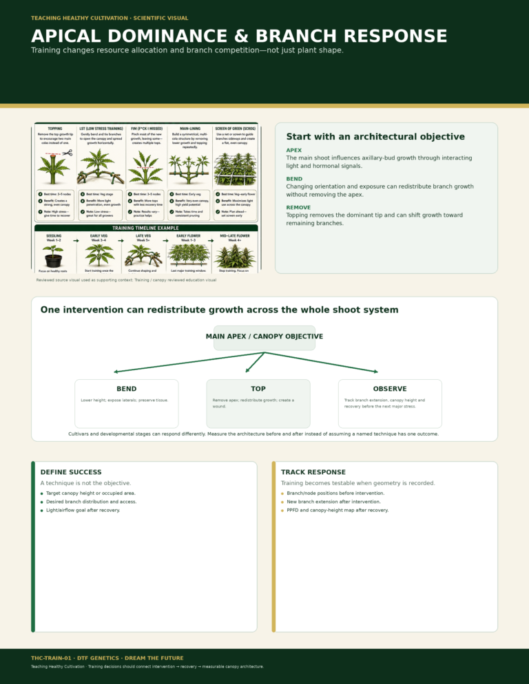 TRAIN 01 Apical Dominance Branch Response Full Sheet Infographic